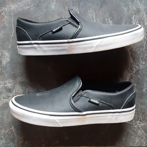 Vans Leather Slip Ons